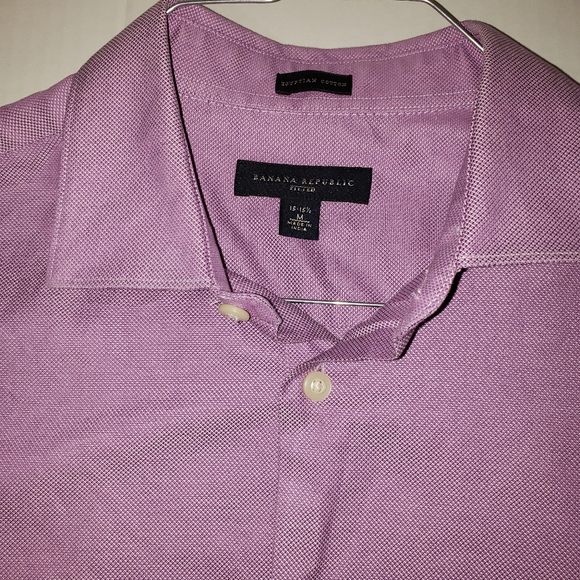 Banana Republic long sleeve button down shirt Mens medium pink - Picture 2 of 5